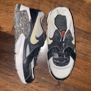 Nike Air Max 90‎ Recraft Worldwide Pack Sneakers Black Gray Shoes Size 1Y